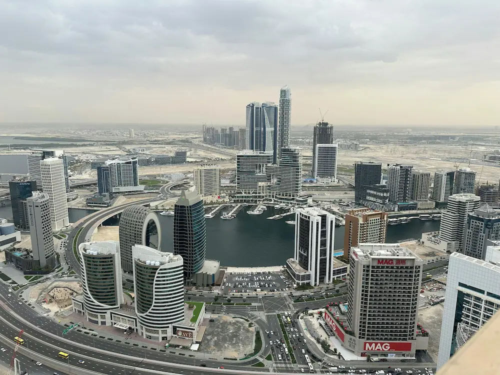 Dubai real estate skyline showing urban development and property growth in UAE